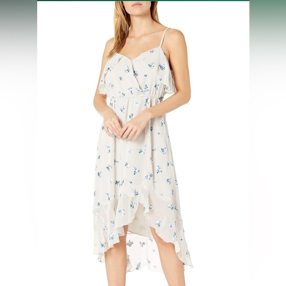 Nanette Nanette Lenore blue cream high-low dress 2
